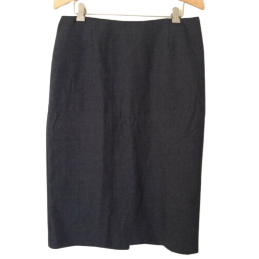 United Benetton wool pencil skirt Italy dark Charcoal gray